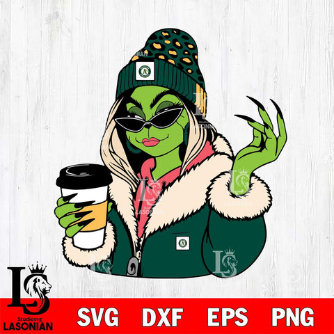 Oakland Athletics Boujee Grinch 9 Svg Eps Dxf Png File, Digital Download, Instant Download