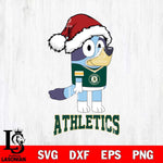 Oakland Athletics Christmas Bluey Hat Cricut , Christmas Svg , Bluey svg , Digital Download, dxf eps png pdf file