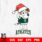 Oakland Athletics Christmas Bluey Jack Sport Cricut , Christmas Svg , Bluey svg , Digital Download, dxf eps png pdf file