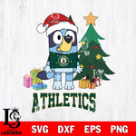 Oakland Athletics Christmas Bluey Tree Sport Cricut , Christmas Svg , Bluey svg , Digital Download, dxf eps png pdf file