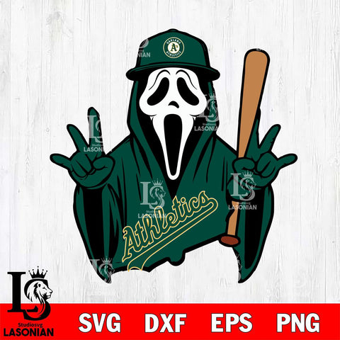 Oakland Athletics Ghostface 2 Svg Eps Dxf Png File, Digital Download, Instant Download