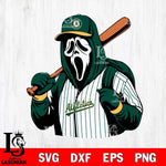 Oakland Athletics Ghostface 3 Svg Eps Dxf Png File, Digital Download, Instant Download