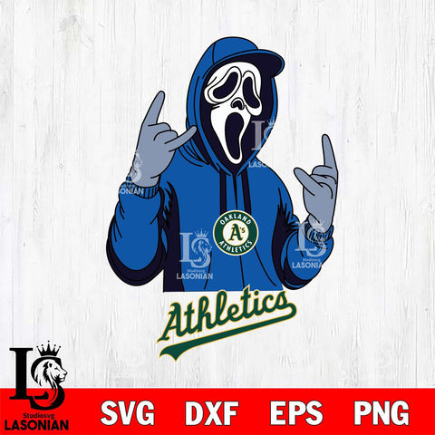 Oakland Athletics Ghostface Svg Eps Dxf Png File, Digital Download, Instant Download