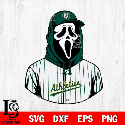 Oakland Athletics Ghostface 4 Svg Eps Dxf Png File, Digital Download, Instant Download