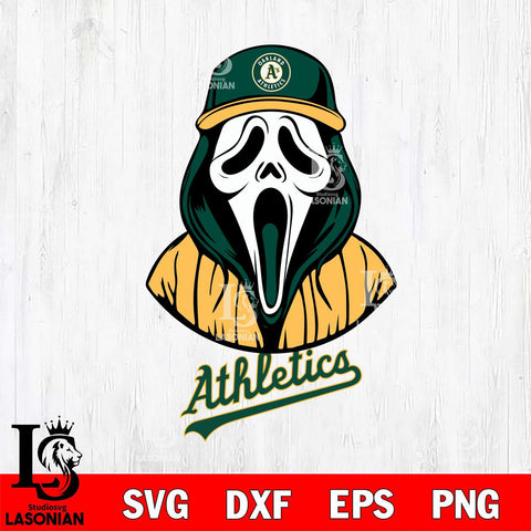 Oakland Athletics Ghostface 5 Svg Eps Dxf Png File, Digital Download, Instant Download