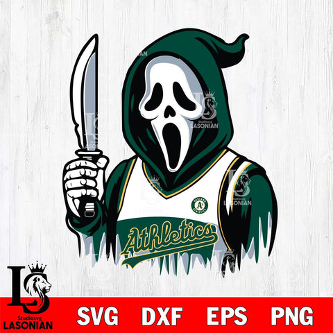 Oakland Athletics Ghostface 6 Svg Eps Dxf Png File, Digital Download, Instant Download