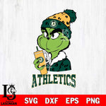 Oakland Athletics Grinch Bougie Leopard Svg Eps Dxf Png File, Digital Download, Instant Download