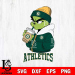 Oakland Athletics Grinch Bougie Sport Svg Eps Dxf Png File, Digital Download, Instant Download