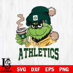 Oakland Athletics Grinch Cofffe Hoodie Cut Files Cricut, Svg Dxf Eps Png file , Silhouette