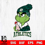 Oakland Athletics Grinch Tree Cake Svg Eps Dxf Png File, Digital Download, Instant Download