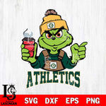 Oakland Athletics Grinch with coffee Svg Eps Dxf Png File, Digital Download, Instant Download