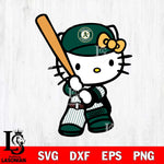 Oakland Athletics Hello Kitty 2 Svg Eps Dxf Png File, Digital Download, Instant Download