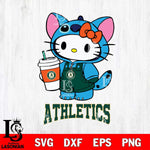 Oakland Athletics Hello Kitty Stitch Svg Eps Dxf Png File, MLB svg, Digital Download, Instant Download