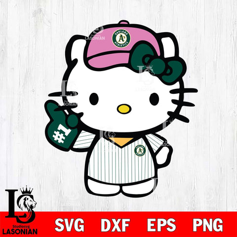 Oakland Athletics Hello Kitty sport 10 Svg Eps Dxf Png File, Digital Download, Instant Download