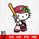 Oakland Athletics Hello Kitty sport 2 Svg Eps Dxf Png File, Digital Download, Instant Download