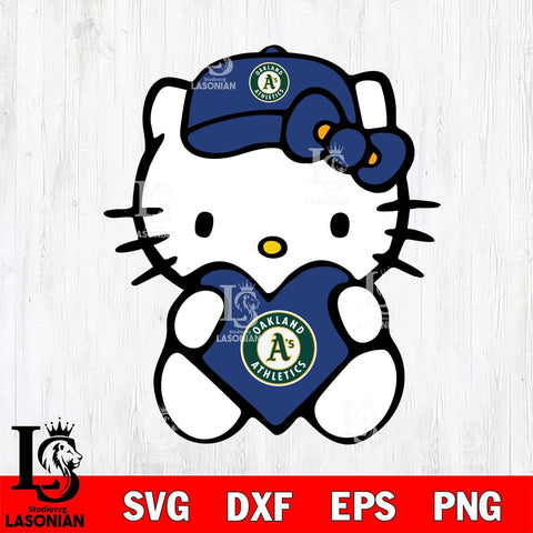 Oakland Athletics Hello Kitty sport 4 Svg Eps Dxf Png File, Digital Download, Instant Download