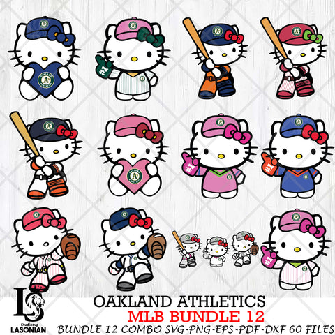 Oakland Athletics MLB Bundle 12 Svg Eps Dxf Png File, Digital Download, Instant Download