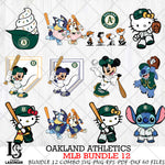 Oakland Athletics MLB Bundle 12 Svg Eps Dxf Png File, Digital Download, Instant Download