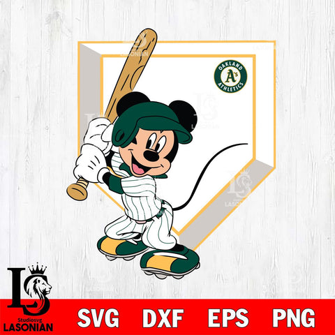 Oakland Athletics Mickey 3 Svg Eps Dxf Png File, Digital Download, Instant Download