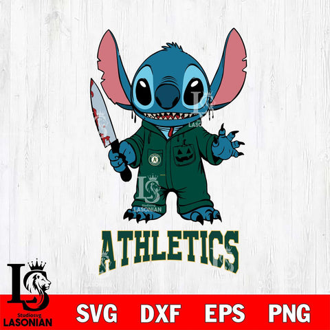 Oakland Athletics Stitch Horror 2 Svg Eps Dxf Png File, MLB svg, Digital Download, Instant Download