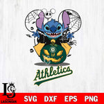 Oakland Athletics Stitch Horror Halloween Svg Eps Dxf Png File, Digital Download, Instant Download