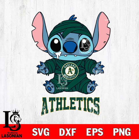 Oakland Athletics Stitch Mummy Svg Eps Dxf Png File, MLB svg, Digital Download, Instant Download