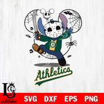 Oakland Athletics Stitch jason voorhees Halloween Svg Eps Dxf Png File, Digital Download, Instant Download