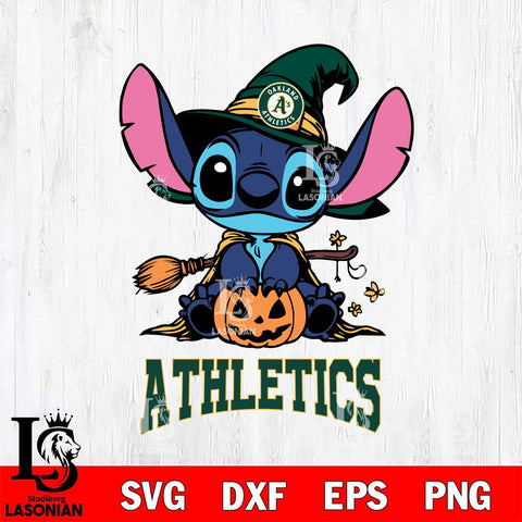 Oakland Athletics Stitch witch Svg Eps Dxf Png File, MLB svg, Digital Download, Instant Download