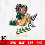 Oakland Athletics #1 Black Fan Girl Betty Boop