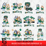 Ohio Bobcats Bluey & Bingo Bundle 12 SVG Svg Eps Dxf Png File, Bundle NCAA svg, Digital Download, Instant Download