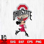 Ohio State Buckeyes Fancy Minnie Svg Eps Dxf Png File, Digital Download, Instant Download