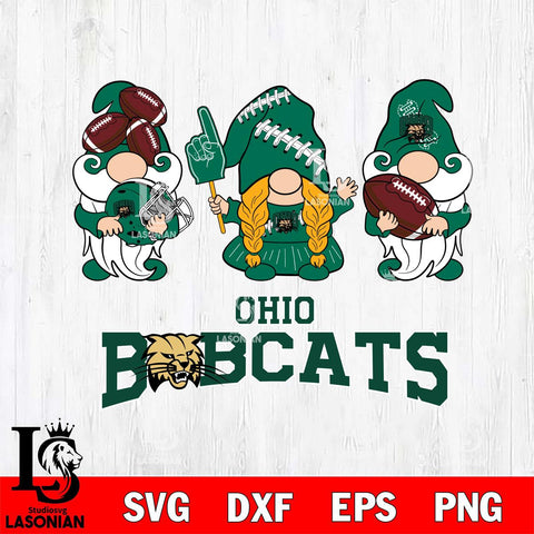 Ohio Bobcats 3 Gnomes Football Svg Eps Dxf Png File, Digital Download, Instant Download