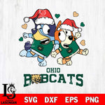 Ohio Bobcats Bluey Christmas NFL Svg Eps Dxf Png File, Digital Download