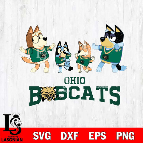 Ohio Bobcats Bluey Dance Squats Svg Eps Dxf Png File, Digital Download, Instant Download