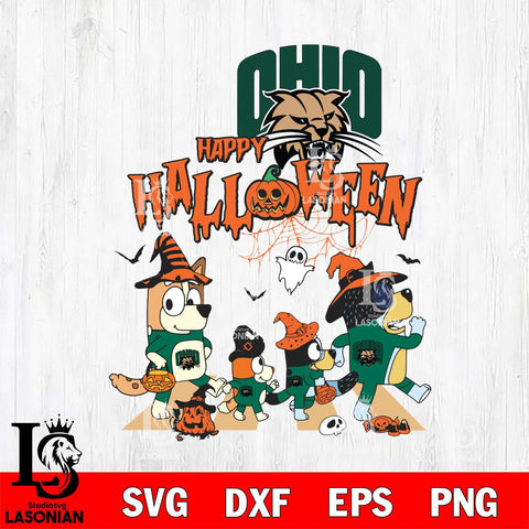 Ohio Bobcats Bluey Halloween Family Svg Eps Dxf Png File, Digital Download, Instant Download