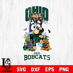 Ohio Bobcats Bluey Halloween NCAA 2 Svg Eps Dxf Png File, Digital Download, Instant Download