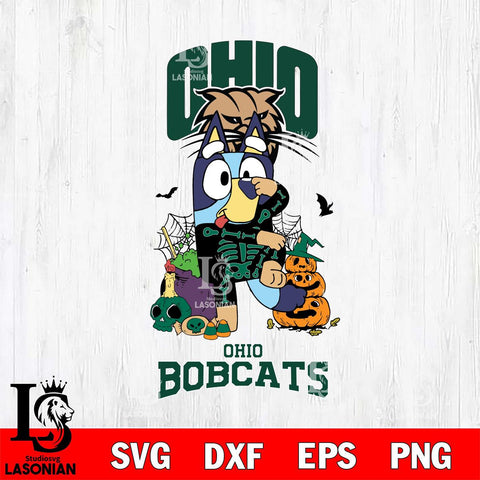 Ohio Bobcats Bluey Halloween NCAA 2 Svg Eps Dxf Png File, Digital Download, Instant Download