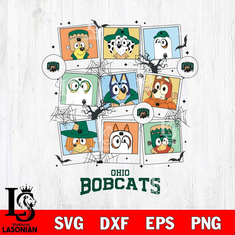 Ohio Bobcats Bluey Halloween Sport Svg Eps Dxf Png File, Digital Download, Instant Download