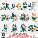 Ohio Bobcats Bluey NCAA Bundle 12 Svg Eps Dxf Png File, Digital Download, Instant Download