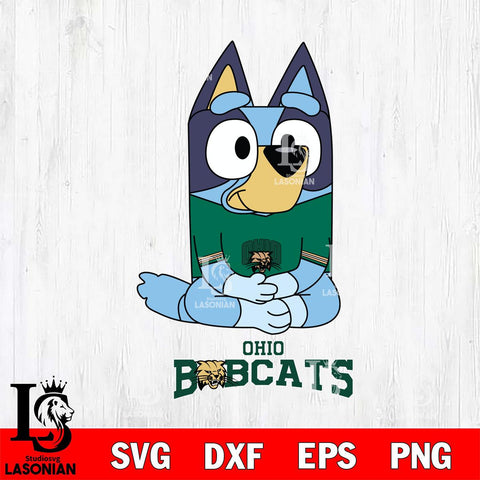 Ohio Bobcats Bluey Styles Football Svg Eps Dxf Png File,NCAA Svg Files,Bluey svg ,Digital Download ,Instant Download, Cricut File