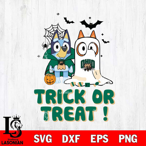 Ohio Bobcats Bluey Trick or Treat Halloween Svg Eps Dxf Png File, Digital Download, Instant Download