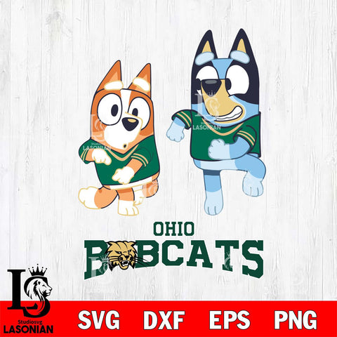 Ohio Bobcats Bluey with Chilli Dance Svg Eps Dxf Png File, Digital Download, Instant Download