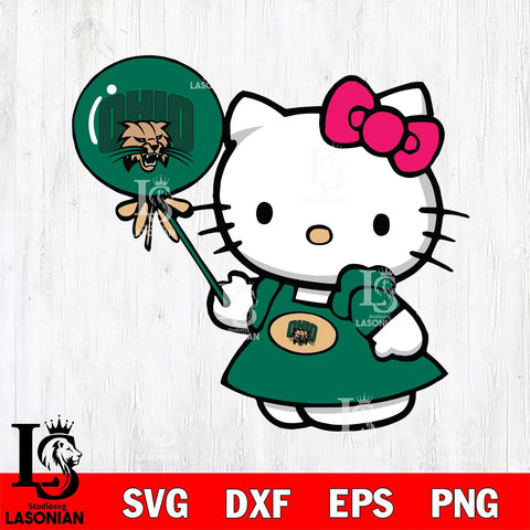 Ohio Bobcats Cute Hello Kitty 2 Svg Eps Dxf Png File, Digital Download, Instant Download