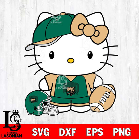 Ohio Bobcats Cute Hello Kitty Football 4 Svg Eps Dxf Png File, NCAA svg, Digital Download, Instant Download