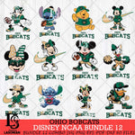 Ohio Bobcats Disney NCAA Bundle Svg PNG 12 Svg Eps Dxf Png File, Digital Download