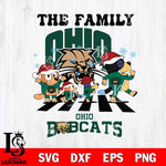 Ohio Bobcats Family Bluey Christmas Svg Eps Dxf Png File, Digital Download