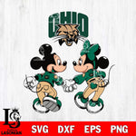 Ohio Bobcats Fan Minnie And Mickey Love Svg Eps Dxf Png File, Digital Download, Instant Download