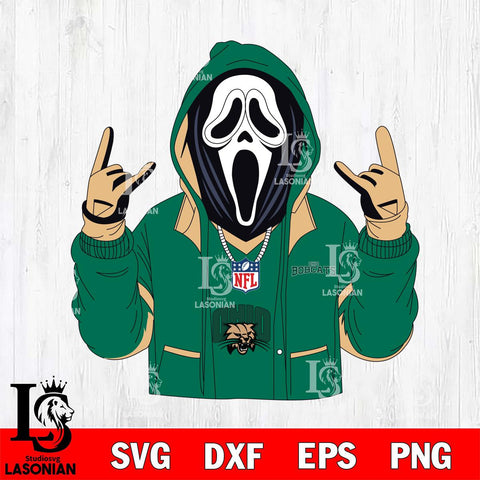 Ohio Bobcats Ghostface Scream Football Halloween Svg Eps Dxf Png File, NCAA svg, Digital Download, Instant Download