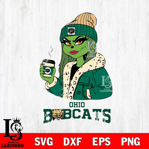 Ohio Bobcats Girls Grinch Bougie Svg Eps Dxf Png File, Digital Download, Instant Download