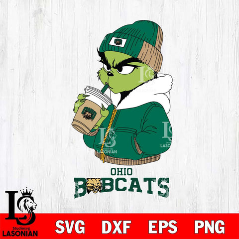 Ohio Bobcats Grinch Bougie Christmas Cut Files Cricut, Svg Dxf Eps Png file, Digital download , Silhouette